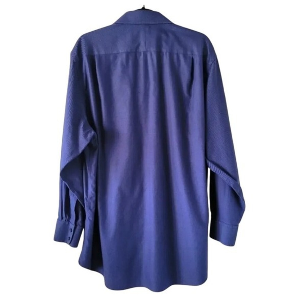 Charles Tyirwhitt Dark Blue Non Iron Classic Fit Men's Shirt Size XL Business - Picture 6 of 10